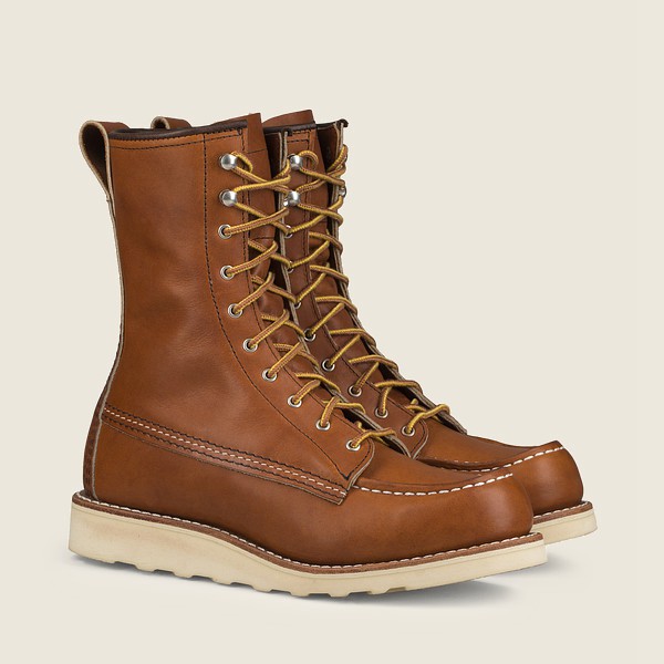 Red Wing Heritage Boots 8-Inch Moc - Tall Legacy Athletics - Brune - Dame 2437-KPNHZ